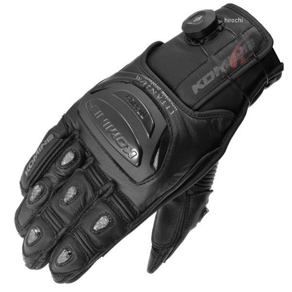 【メーカー在庫あり】 GK-254 コミネ KOMINE 春夏モデル ダイアルフィットスポーツレザーグローブ 黒 Lサイズ SP店