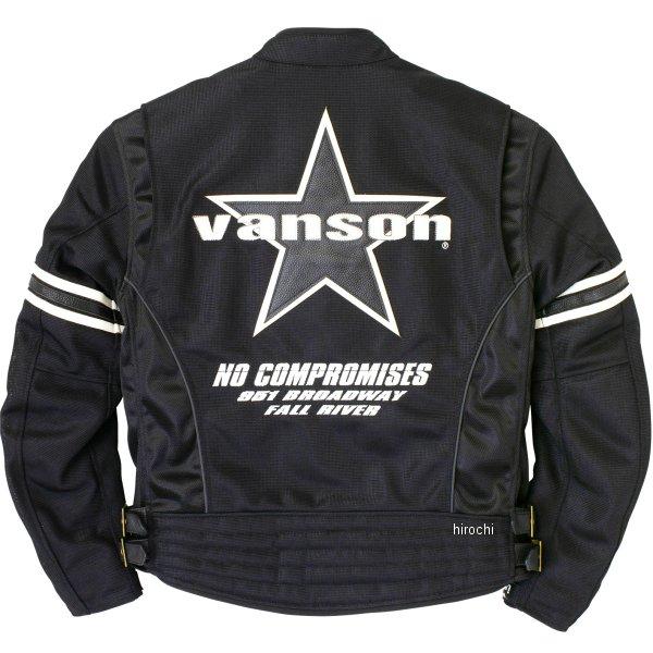 VS24105S バンソン VANSON 2024年春夏モデル メッシュ ライダースジャケット 黒/白 Lサイズ SP店｜hirochi3｜02