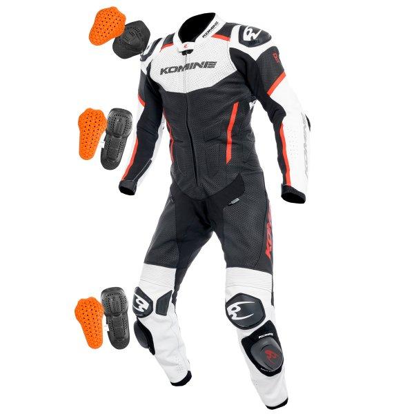 【メーカー在庫あり】 02-056 S-56 コミネ KOMINE 春夏モデル レーシングレザースーツ 黒 LBサイズ SP店_4