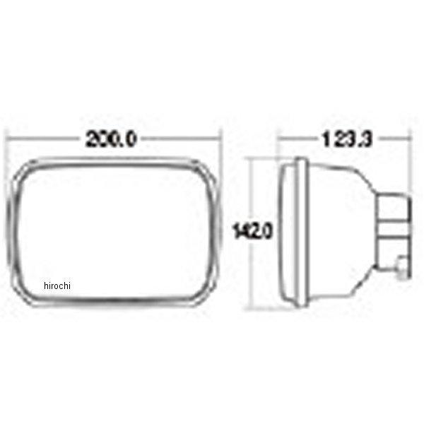 FH06 スタンレー STANLEY ヘッドライト マルチリフレクター 142mm×200mm 角型 H4U 12V60/55W 1個入り 青 SP店｜hirochi3