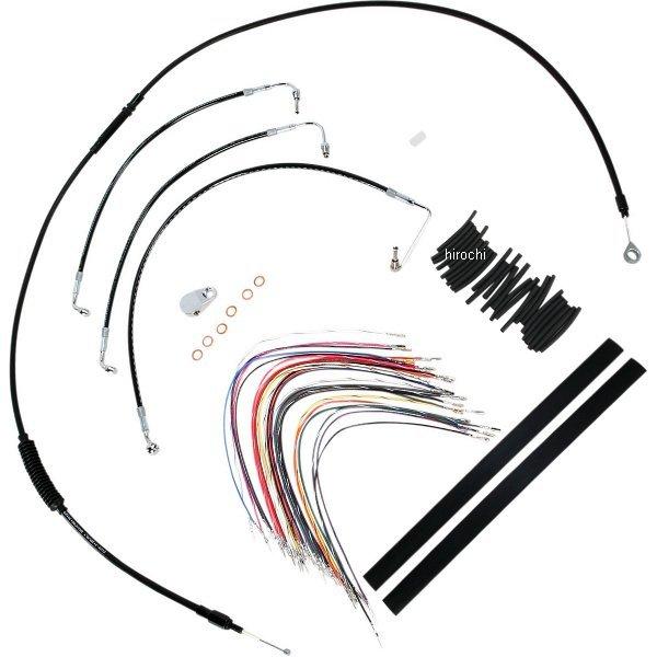 【USA在庫あり】 burB30-1101 バーリーブランド BURLY BRAND ケーブル キット 黒 08年-13年 FLHT、FLHX 15インチ エイプバー用 SP店