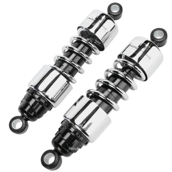 【USA在庫あり】 pgr412-4238C プログレッシブ PROGRESSIVE ショック 硬め 412 83年-09年 ホンダ、カワサキ、スズキ 305mm クローム SP店