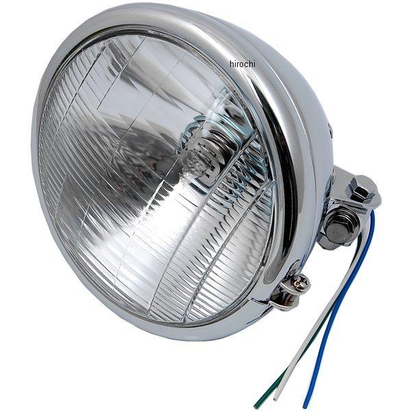 【USA在庫あり】 DS-280101 DRAG ヘッドライト 6.5インチ H4 55/100W クローム SP店