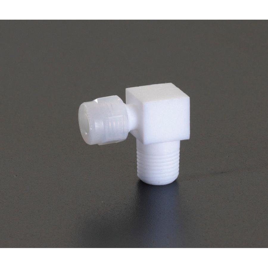【メーカー在庫あり】 000012206426 エスコ ESCO 10mmxR 1/2\" エルボ(オスねじ/フッ素樹脂製) SP店