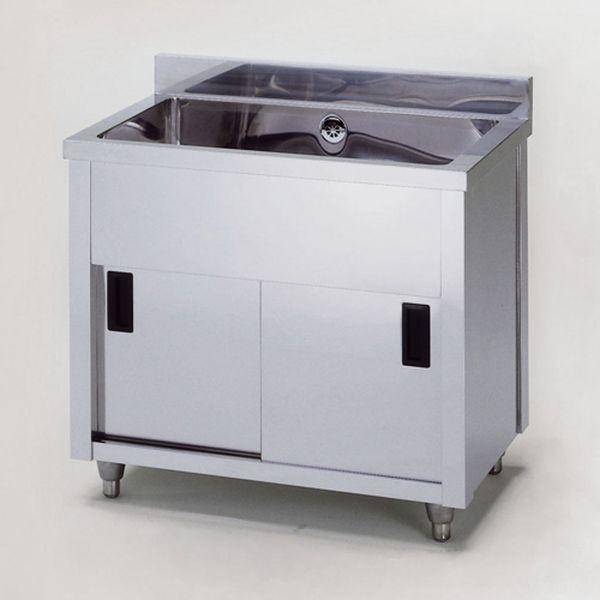 【メーカー在庫あり】 000012331102 エスコ ESCO 600x600x890mm 一槽キャビネットシンク(SUS430) SP店