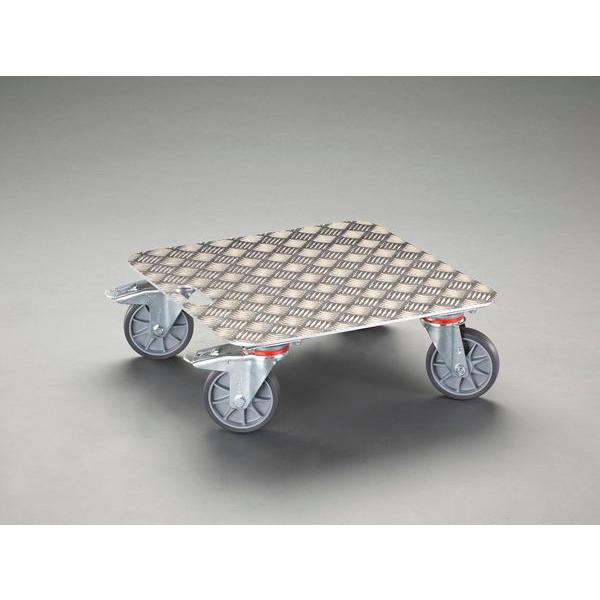 EA520AD-14 エスコ ESCO 500x500mm/250kg ドーリー(ブレーキ付/アルミ製) SP店