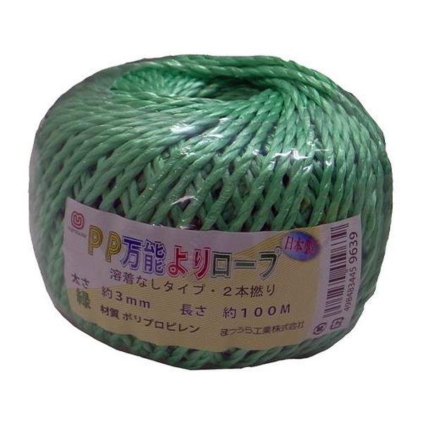 【メーカー在庫あり】 EA628PR-33 エスコ ESCO 3.0mmx100m PPロープ（溶着なし／緑） SP店 | エスコ