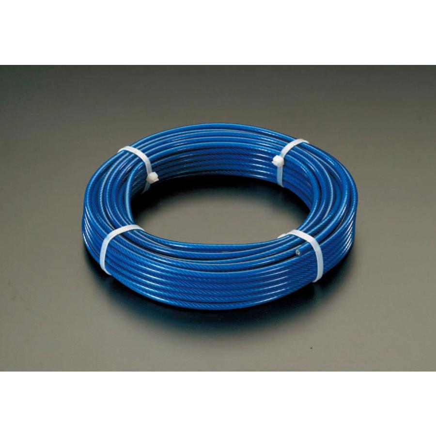 000012068622 エスコ ESCO 8/10mmx20m/7x19 ワイヤーロープ(ステンレス製 PVCコート) SP店