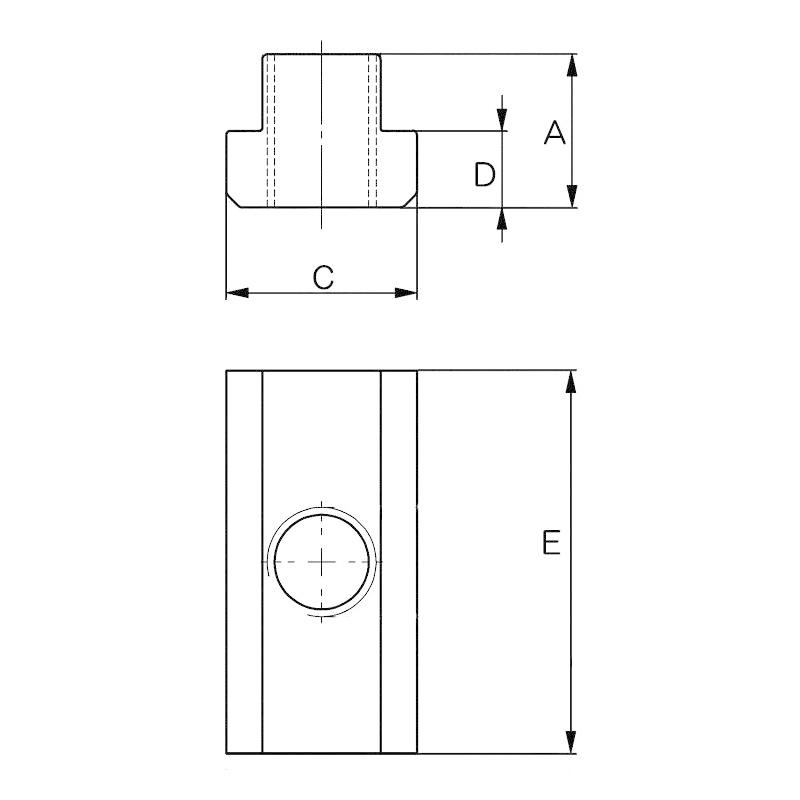 【メーカー在庫あり】 000012099530 エスコ ESCO M24/呼28 ロングTスロットナット SP店の画像
