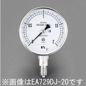 【メーカー在庫あり】 000012080046 エスコ ESCO G 1/4\"/ 60mm/0-0.6MPa 圧力計(ステンレス製) SP店"