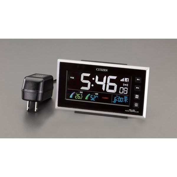 EA798CG-56 エスコ ESCO 78x138x45mm 電波 置時計(AC電源) JP