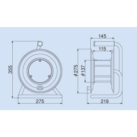 【メーカー在庫あり】 000012006100 エスコ ESCO AC125V/15A/30m コードリール 防雨型 SP店の画像