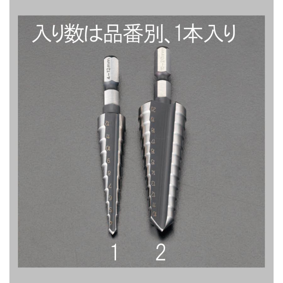 【メーカー在庫あり】 000012037826 エスコ ESCO 10-20mm ステップドリル 1/4\"六角軸・HSS SP店