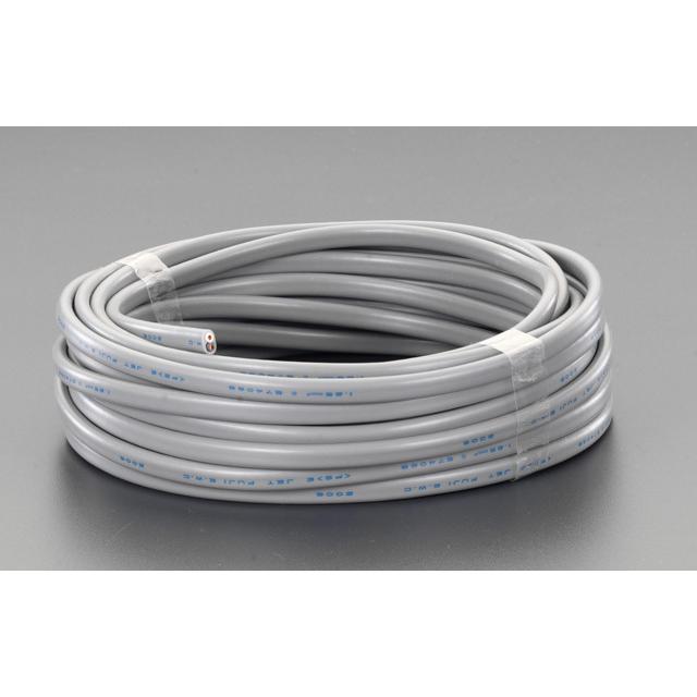 【メーカー在庫あり】 000012090971 エスコ ESCO 300V/17A/ 10m ビニールキャブタイヤケーブル(3芯/灰) SP店の画像