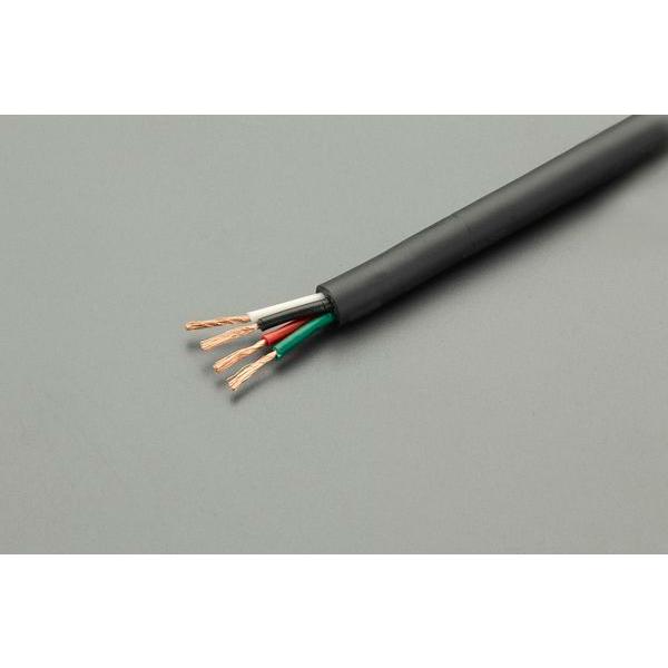 【メーカー在庫あり】 000012292915 エスコ ESCO 8  mm2x 5m/4芯 ビニールキャブタイヤケーブル SP店_1