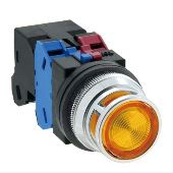 EA940DA-64A エスコ ESCO AC100V 押しボタンスイッチ(LED照光フルガード/橙) JP
