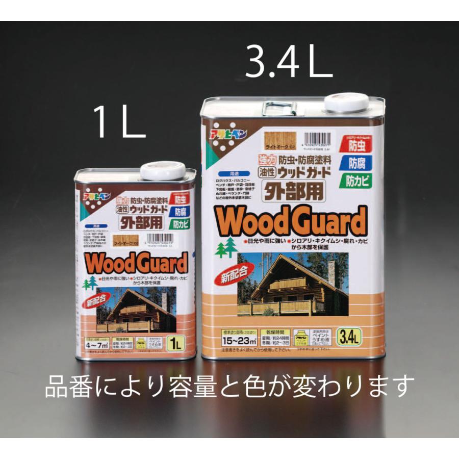 メーカー在庫あり】 000012070184 エスコ ESCO 3.4L 油性 外部用ウッド