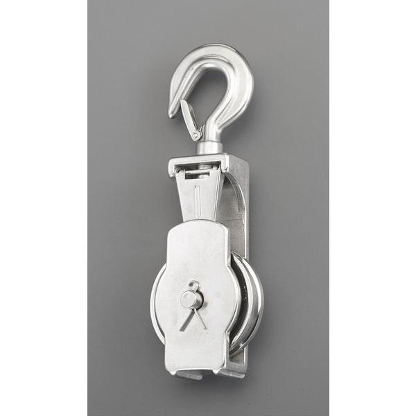 メーカー在庫あり】 EA987SR-6 102.0mm [ワイヤー用フック付滑車