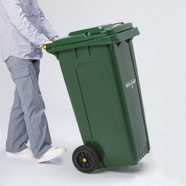 【メーカー在庫あり】 EA995A-109 エスコ ESCO 120L ダストボックス (キャスター付・緑) SP店_3