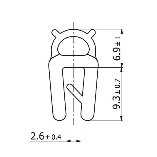 【メーカー在庫あり】 000012250918 エスコ ESCO 0.5- 2 mm/ 5m ガスケット はさみ込み型 SP店｜hirochi3｜02