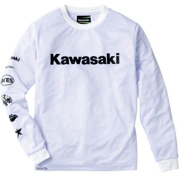 J8901-0779 カワサキ純正 春夏モデル カワサキ×ベイツ クールテックス ロングTシャツ 白 LLサイズ SP店