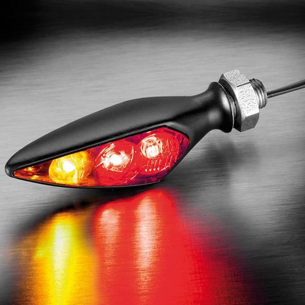 KM169-100 ケラーマン Kellermann Rhombus S DF Dark 右後 マットブラック/スモーク アンバー/赤 1個売り SP店の画像