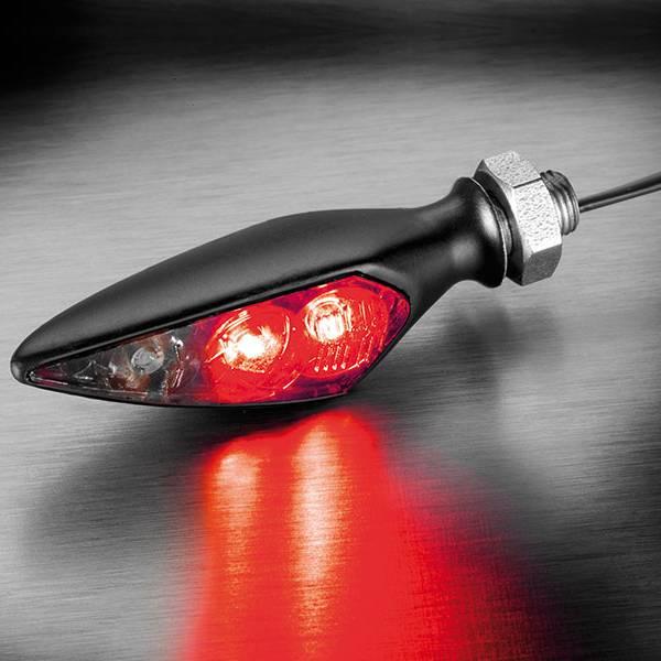 KM169-100 ケラーマン Kellermann Rhombus S DF Dark 右後 マットブラック/スモーク アンバー/赤 1個売り SP店の画像