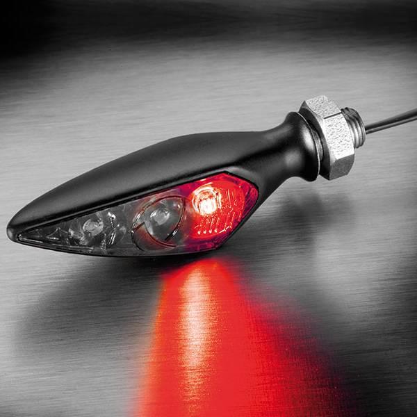 KM169-100 ケラーマン Kellermann Rhombus S DF Dark 右後 マットブラック/スモーク アンバー/赤 1個売り SP店の画像