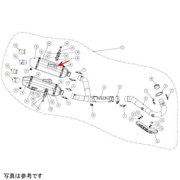 M-Q04603TL アクラポビッチ AKRAPOVIC リペアサイレンサー Q-TYPE 左側 SP店