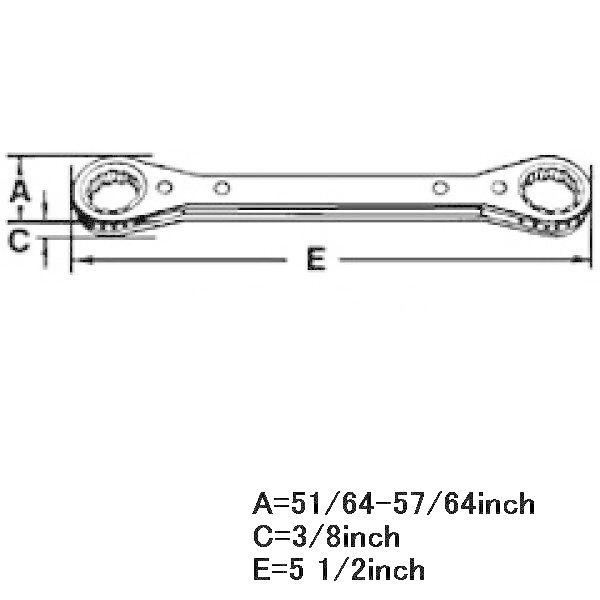 【未使用】スナップオン スタンダード レンチ 12角 1-1/16-1-1/8 USA在庫あり】 R1214C スナップオン Snap-on 0°オフセット