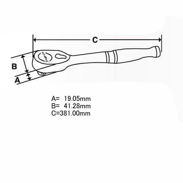 SL80A スナップオン Snap-on ロングスタンダードハンドル デュアル80 ラチェット 1/2インチ ドライブ 15インチ SP店_1