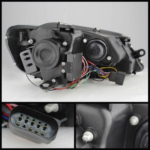 【USA在庫あり】 spy5073648 Spyder VW Jetta 11年-14年 プロジェクター ヘッドライト Halogen Light チューブ DRL ブラック PRO-YD-VJ11-LTDRL-Bの画像