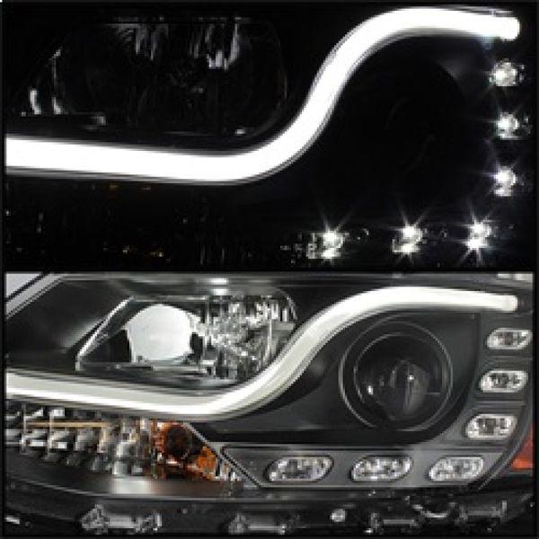【USA在庫あり】 spy5073648 Spyder VW Jetta 11年-14年 プロジェクター ヘッドライト Halogen Light チューブ DRL ブラック PRO-YD-VJ11-LTDRL-Bの画像