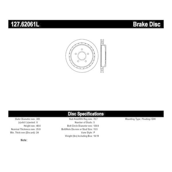 【USA在庫あり】 sto127.62061L StopTech 97年-10年 シボレー Corvette スリット＆ドリルド リア 左ローター SP店の画像