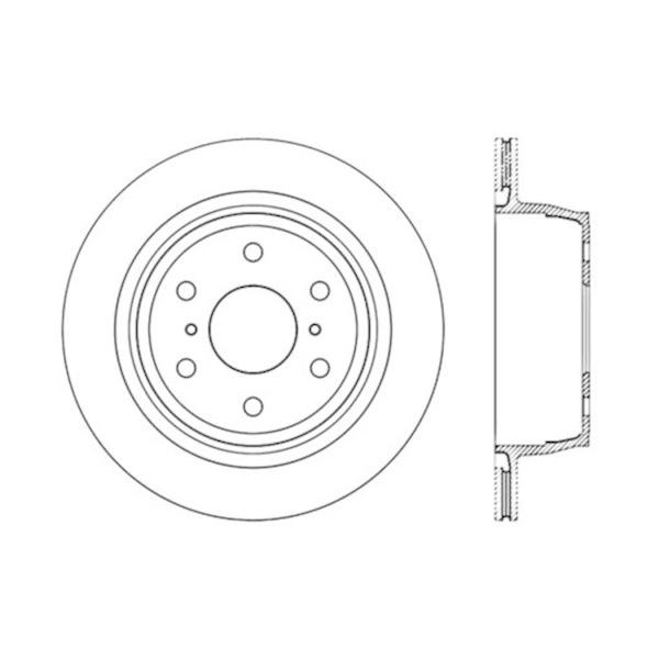 【USA在庫あり】 sto127.66065L StopTech 07年-10年 GMC Sierra w/ リア Drum /07年-09年 GMC Yukon リア 左スリット＆ドリルド ローター SP店の画像