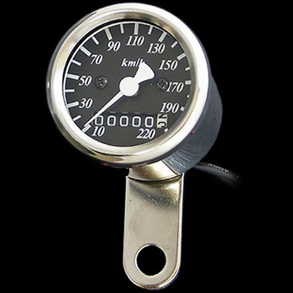 【メーカー在庫あり】 001292 ネオファクトリー 48mm アナログ スピードメーター 黒盤 2:1 95年以前 ハーレー JP店