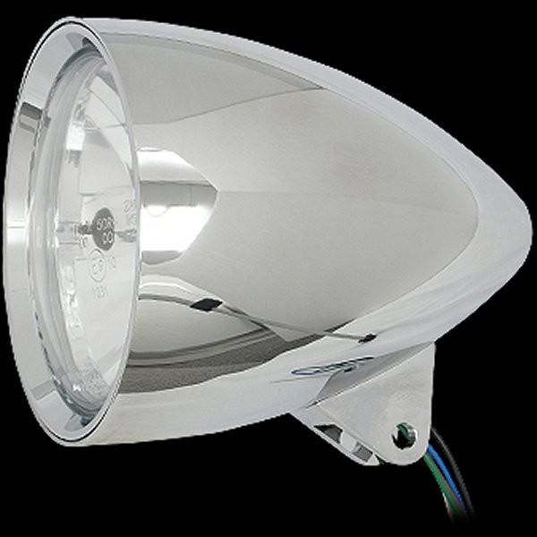 【メーカー在庫あり】 010780 ネオファクトリー 4-1/2インチ バレットヘッドライト クローム JP店