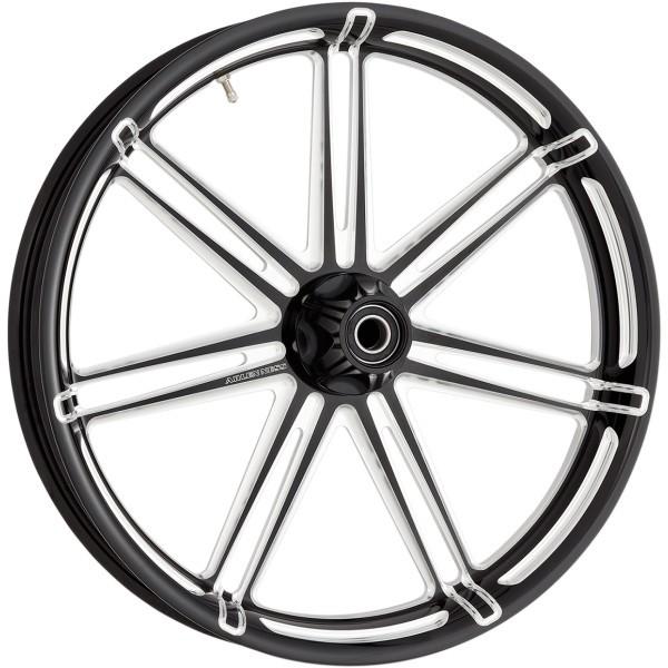 【USA棚卸し資産あり】 0210-0345 ウディアレンネス Arlen Ness リム 7弁膜 21X3.50 黒 JP店 車、バイク、自転車-バイク