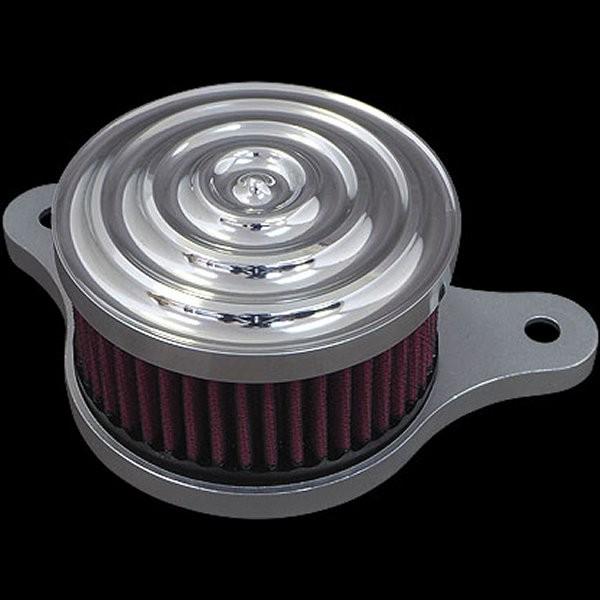 【メーカー在庫あり】 021102 ネオファクトリー 4インチ ラウンド エアクリーナー リップル ポリッシュ 99年-17年 TwinCam JP店の画像