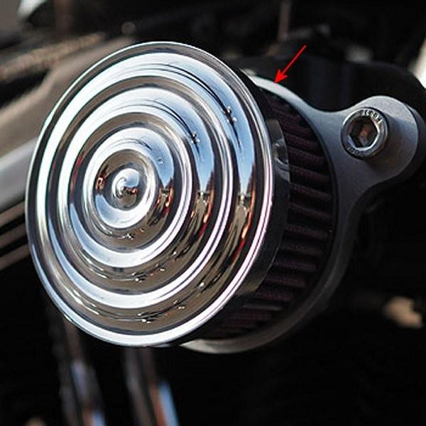 【メーカー在庫あり】 021102 ネオファクトリー 4インチ ラウンド エアクリーナー リップル ポリッシュ 99年-17年 TwinCam JP店の画像