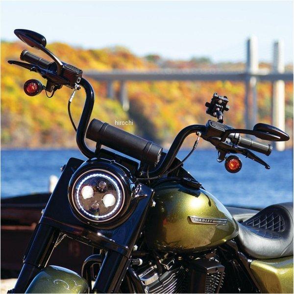クリアキンティアドロップミラー左右セットサテンブラックハーレー用
