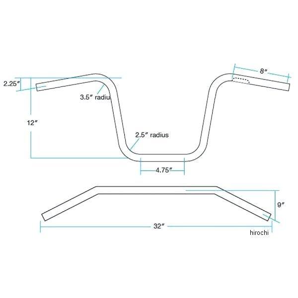 【メーカー在庫あり】 6004-1057 ビルトウェル Biltwell エイプハンドル 配線逃がし穴有り クローム JP店