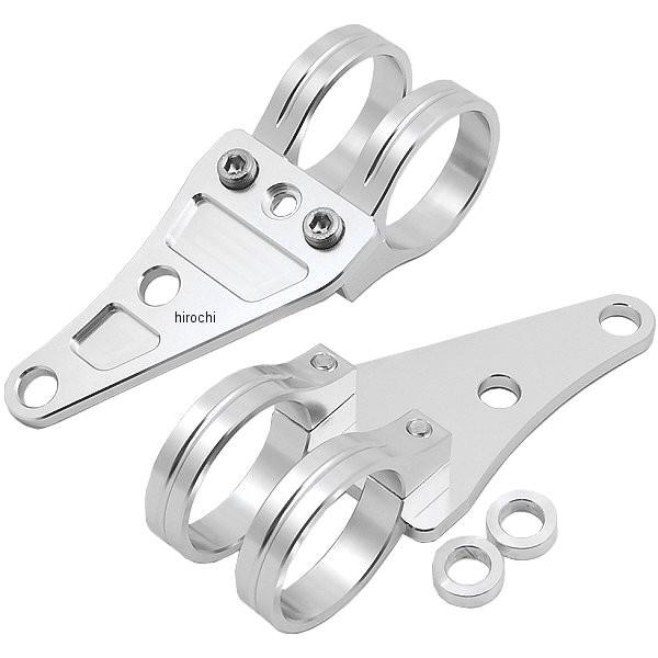【メーカー在庫あり】 030148-03 ポッシュ POSH マシンドヘッドライトステー 2クランプタイプ φ41mm シルバー JP店