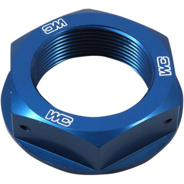0410-0244 ワークスコネクション Works Connection ステアリング ステムナット 04年以降 KXF、KX、KLX アルミ 青 JP店