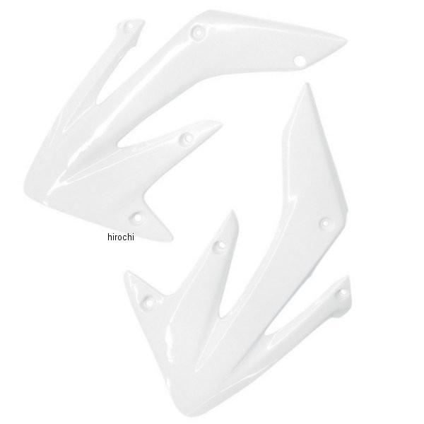 【USA在庫あり】 0520-0107 ユーフォープラスト UFO PLAST ラジエーターカバー 04年以降 CRF250R、CRF250X 白 JP店