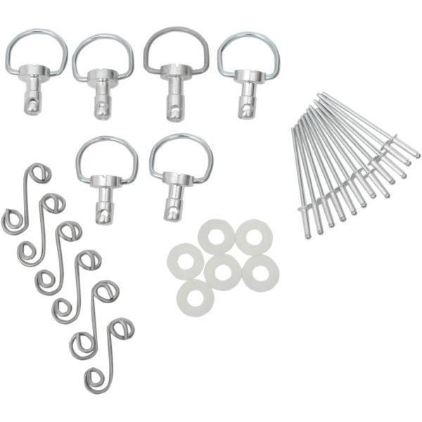 【USA在庫あり】 0521-0195 サイクルパフォーマンス Cycle Performance カウル ファスナーキット Dリング スプリング シルバー JP店