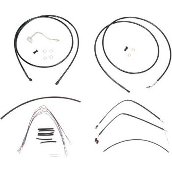 【USA在庫あり】 0610-0817 バーリーブランド Burly Brand ケーブルキット 黒 14年-15年 FLH ABS付 15インチ用 JP店