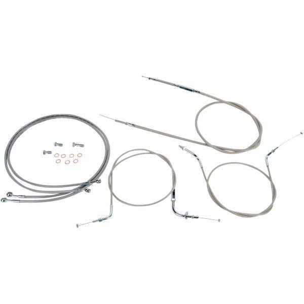 【USA在庫あり】 0650-1009 バロン BARON ケーブルライン セット 12インチ(305mm) 07年以降 ドラッグスター XVS1300A ステンレス JP店