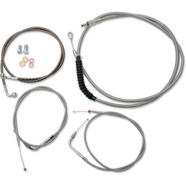 【USA在庫あり】 0662-0421 LAチョッパーズ LA Choppers ケーブル標準キット ステンレス 12年-17年 FXDF ABS無し 15-17インチ用 JP店