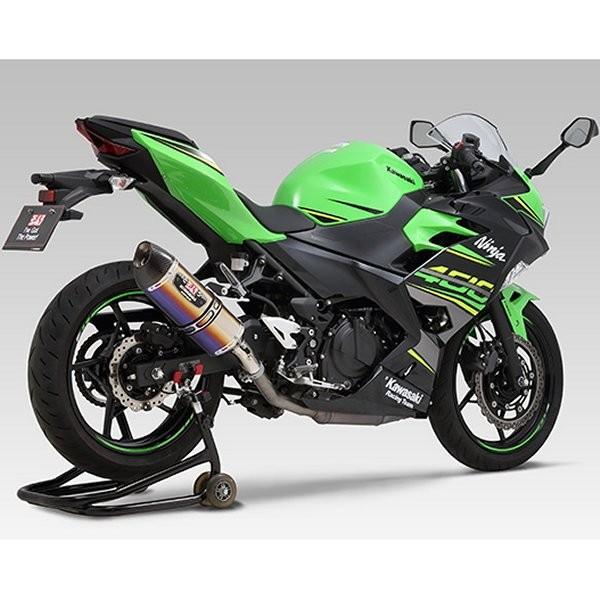 【メーカー在庫あり】 110-235-5W80B ヨシムラ スリップオンマフラー R-77S サイクロン EXPORT SPEC 18年 Ninja250/400 チタンブルー/カーボン JP店
